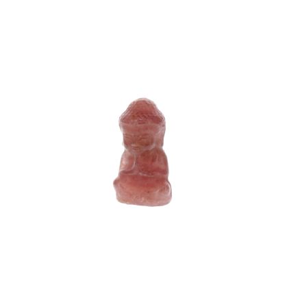 Strawberry Quartz Thai Mini Buddha