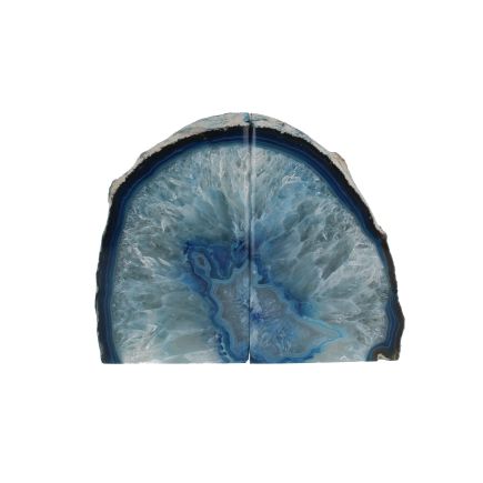 Blue Agate Book Ends 2