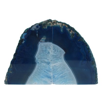 Blue Agate Book Ends 3