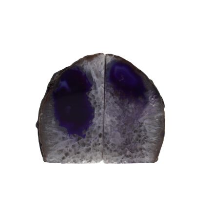 Purple Agate Book Ends 0