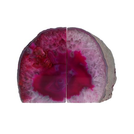 Pink Agate Book Ends 2