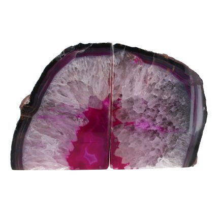 Pink Agate Book Ends 5