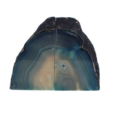 Teal Agate Book Ends 3