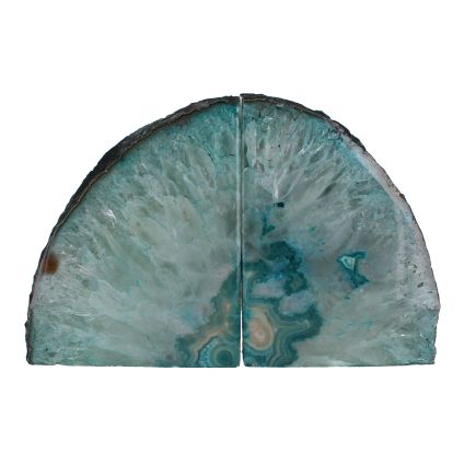 Teal Agate Book Ends 7