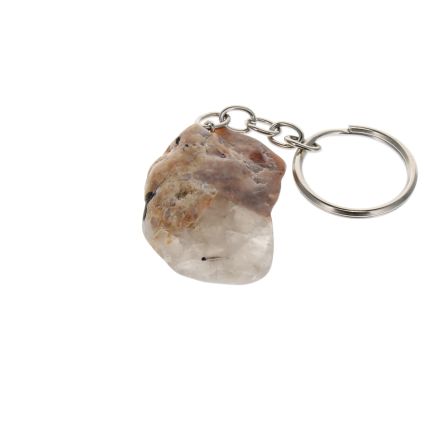 Tourmaline in Feldspar Tumblestone Keyring