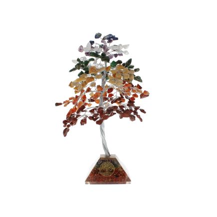 Chakra Orgone Pyramid Gemtree - Large