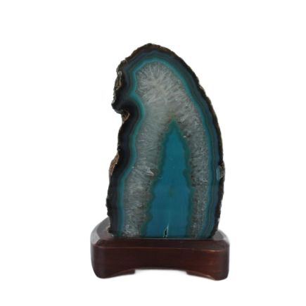 Teal Agate Lamp