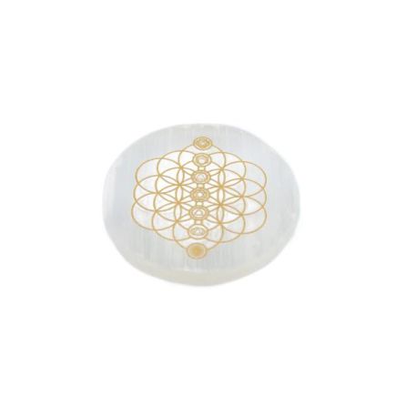 Selenite Chakra Seed Plate