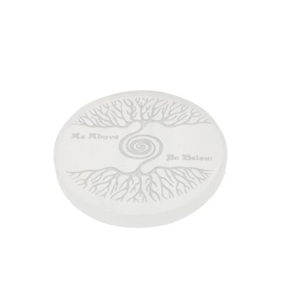 Selenite Tree of Life Slice