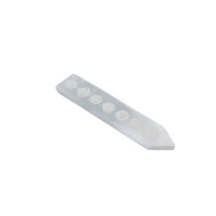 Selenite Etched Point Chakra Ruler