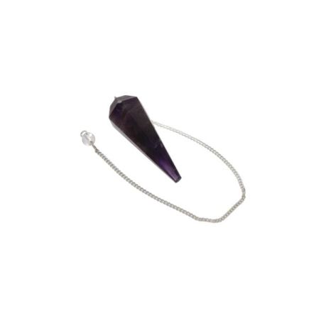 Amethyst Faceted Cone Pendulum