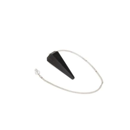 Black Agate Faceted Cone Pendulum