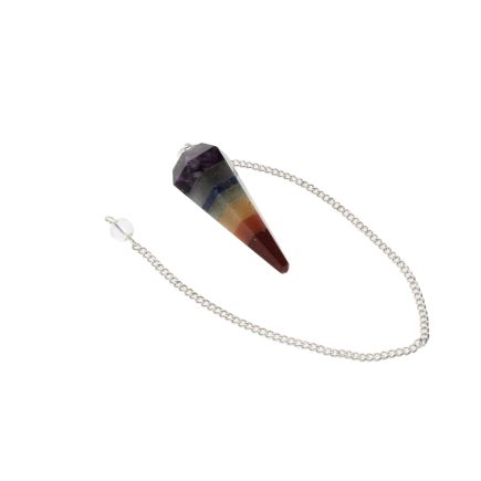 Chakra Layer Faceted Cone Pendulum