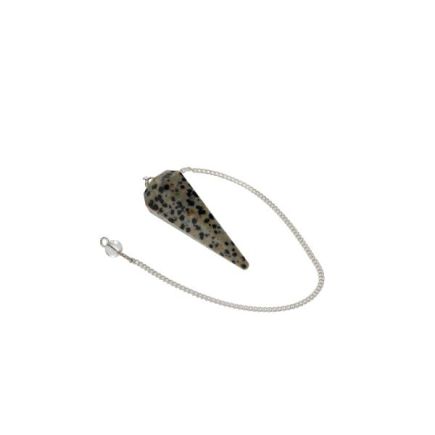 Dalmatian Jasper Faceted Cone Pendulum