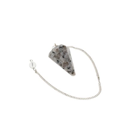 Kiwi Jasper Faceted Cone Pendulum