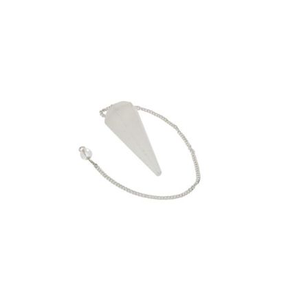 Selenite Faceted Cone Pendulum