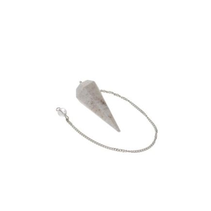 Scolecite Faceted Cone Pendulum