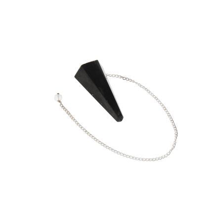 Shungite Faceted Cone Pendulum