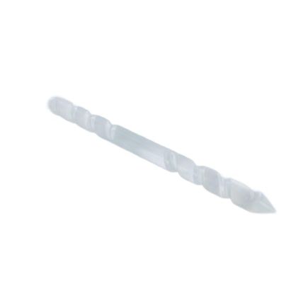 Selenite Spiral Wand 300
