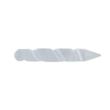 Selenite Spiral Wand - Large