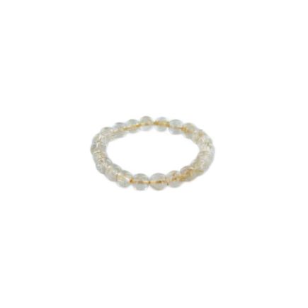 Rutilated Quartz Bead Bracelet