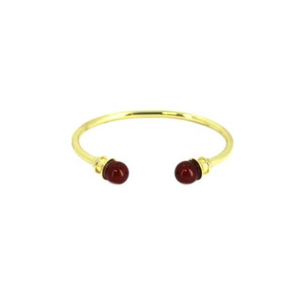 Carnelian Brass Bangle