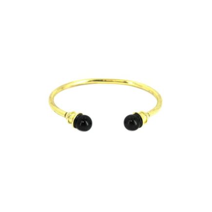 Blue Tiger Eye Brass Bangle
