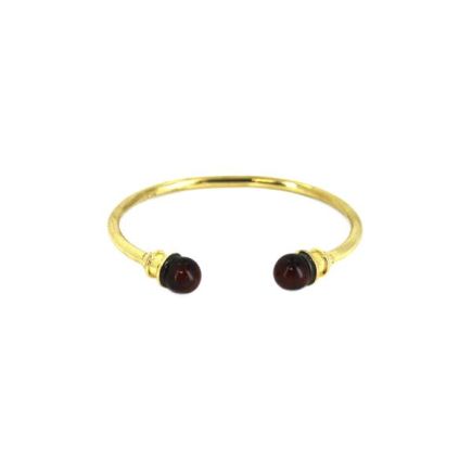 Tiger Eye Red Brass Bangle