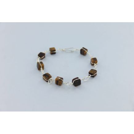 Tiger Eye Mini Cube Bracelet