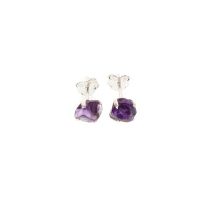 Amethyst Sterling Silver Stud Earrings