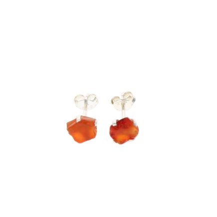 Carnelian Sterling Silver Stud Earrings