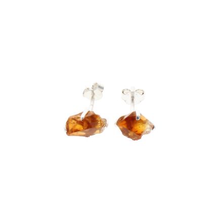 Citrine Sterling Silver Stud Earrings