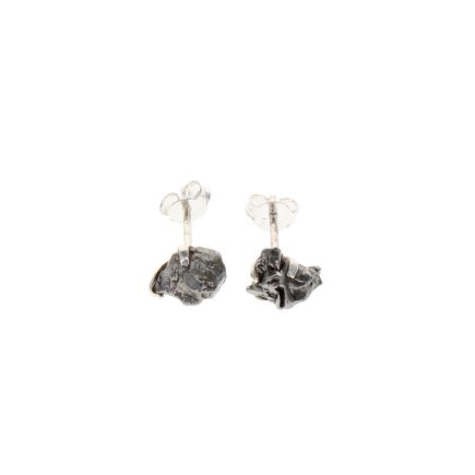 Meteorite Sterling Silver Stud Earrings