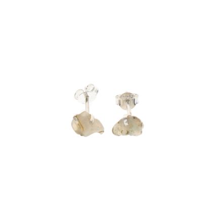 Opal Silver Stud Earrings