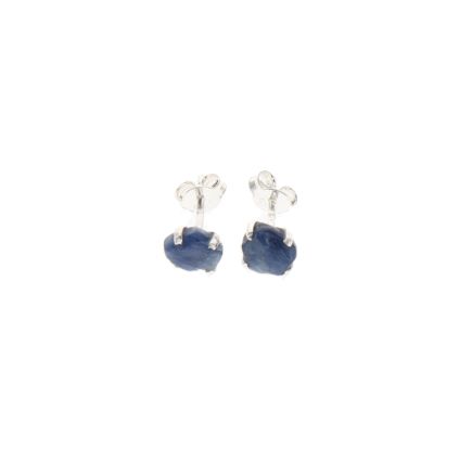 Sapphire Sterling Silver Stud Earrings