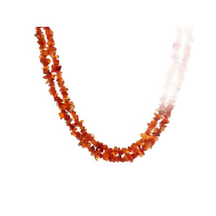 Carnelian Stone Chip Necklace 36