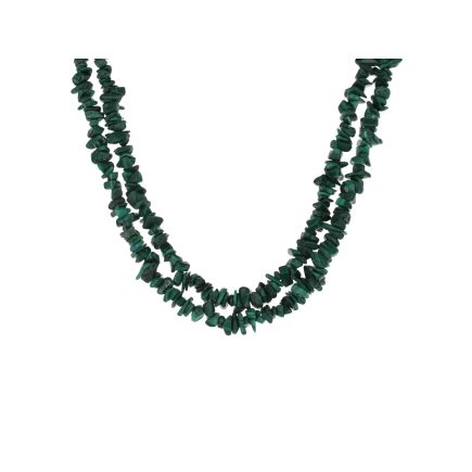 Malachite Stone Chip Necklace 36