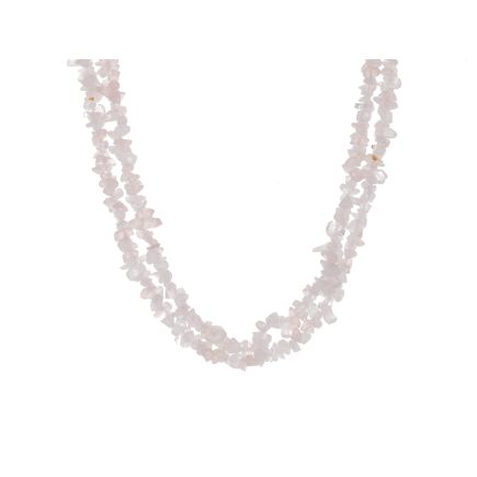 Rose Quartz Stone Chip Necklace 36