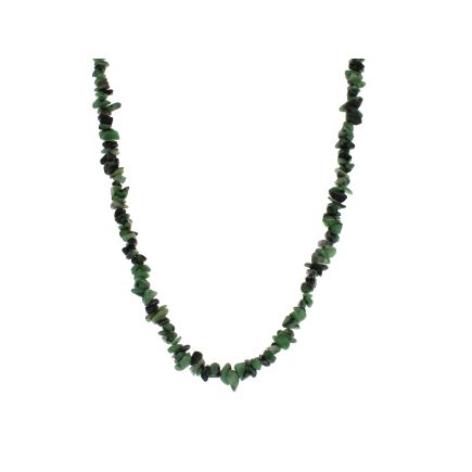 Ruby In Zoisite Stone Chip Necklace 36