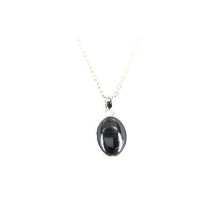 Hematite Oval Cabochon Pendant