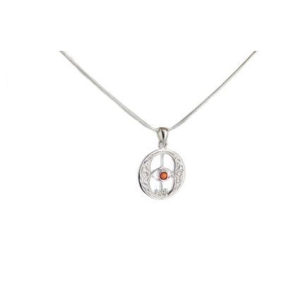 Carnelian Chalice Well Silver Pendant