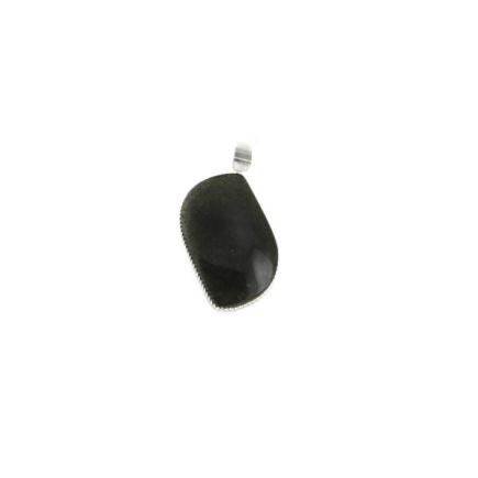 Obsidian Gold Sheen Leaf Pendant