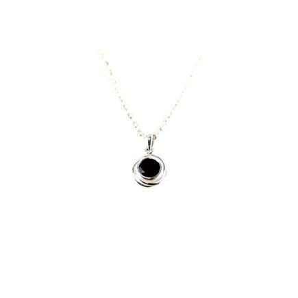 Garnet Rose Silver Pendant