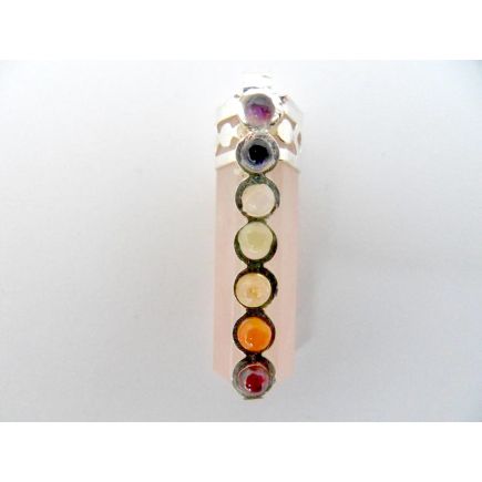 Rose Quartz Chakra Pencil Pendant