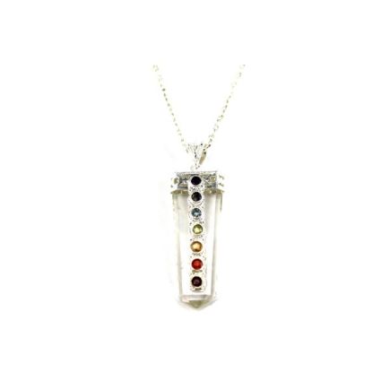 Quartz Chakra Tongue Pendant