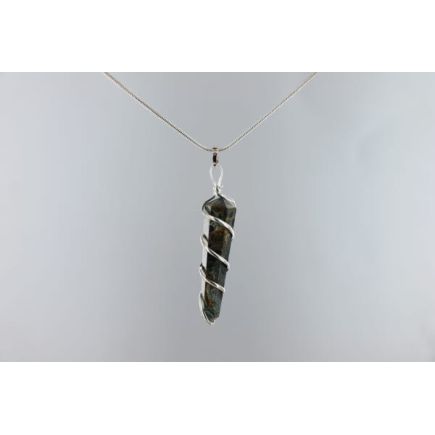 Kambaba Jasper Double Point Spiral Pendant