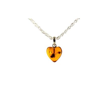 Amber Heart Pendant