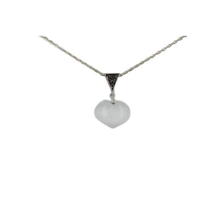 Selenite Heart Pendant
