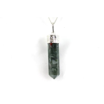 Bloodstone Pencil Pendant