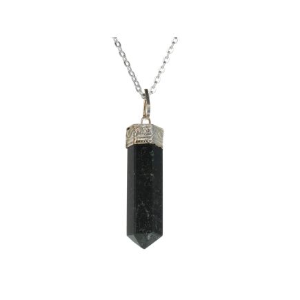 Agate Moss Pencil Pendant